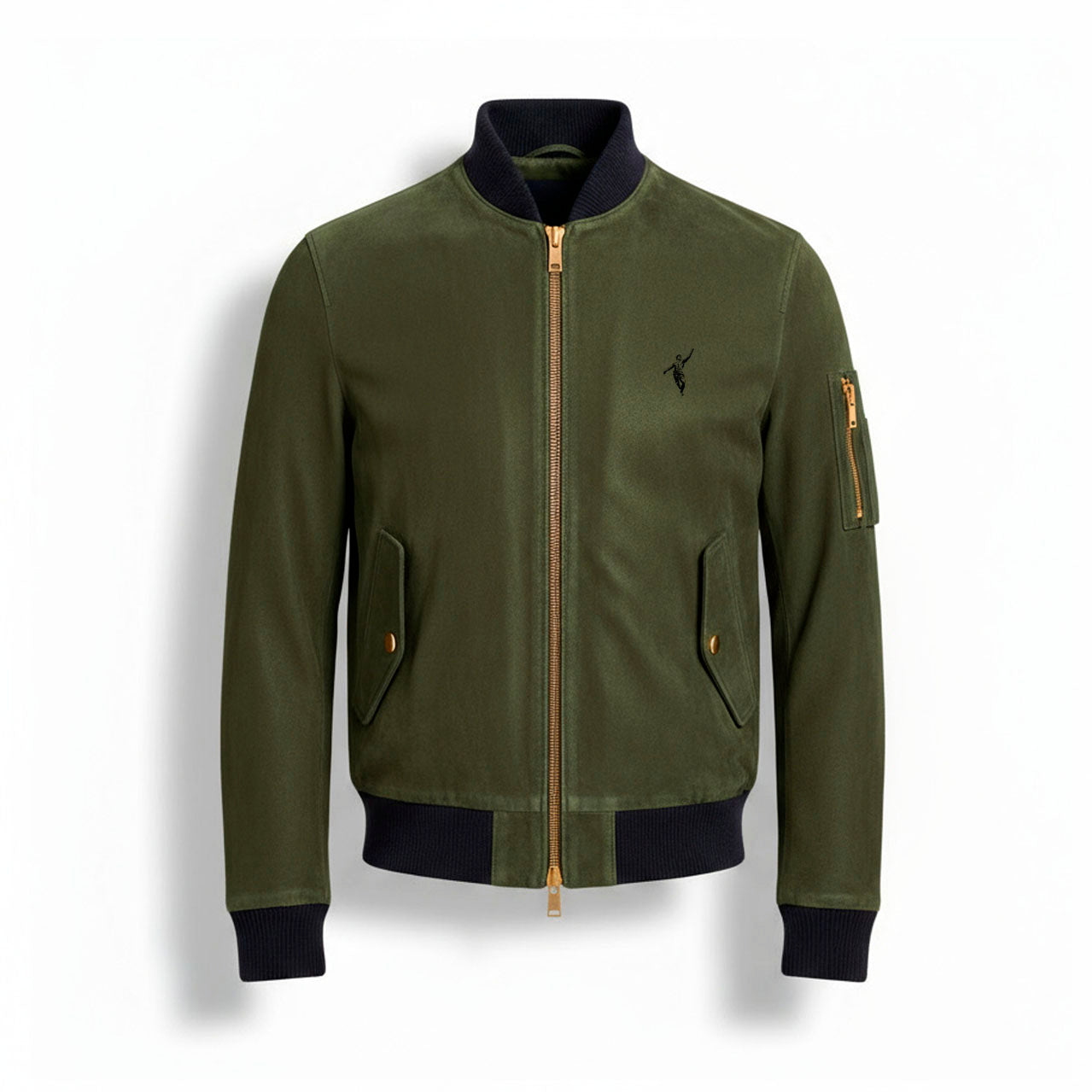Bomber in pelle scamosciata Aero